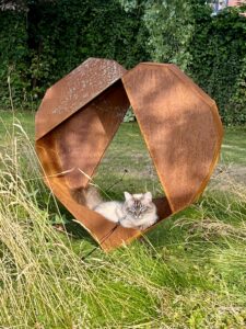 Notre chat aussi apprécie le corten