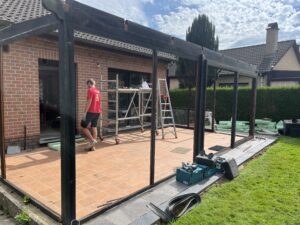 début des travaux démontage de la veranda