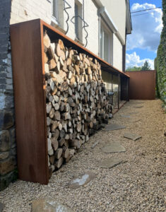 Range buches en Acier Corten