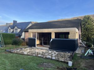 Placement d'une membrane pare pluie